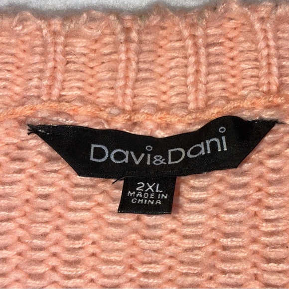 Davi & Dani Women’s 2x Chunky Knit Cardigan Sweater Button Front Round Neck - Picture 6 of 8